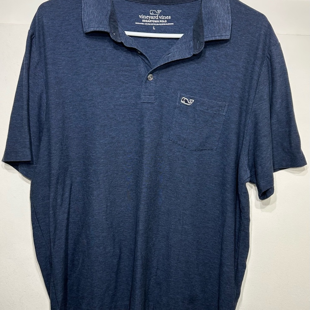 Vineyard Vines Men's Blue Edgartown Polo Shirt - Size Large